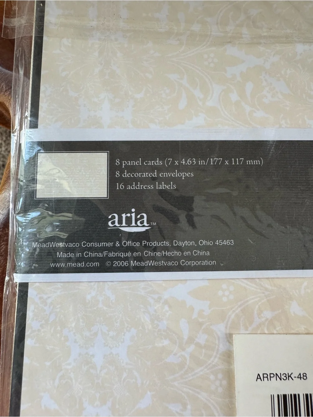 Lot of 3 Aria Designer Correspondence Kits Stationery Cards Envelopes Sealed